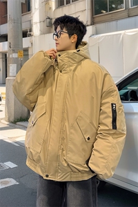 棉服男冬季新款港风宽松连帽棉衣MF9006-P90图片