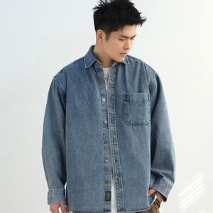 1506/Q11090/P57男款衬衫秋季宽松上衣男生潮流百搭休闲外套潮图片