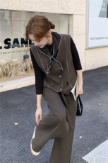 现货-2025秋季新款时尚套装+丝巾203-9517-P175-P258，女装套装/套裙，帛锦泉