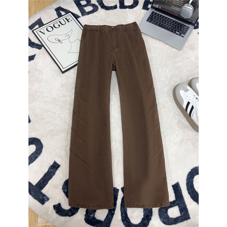 B221 美式ins高街直筒洗褪结构工装休闲牛仔裤 LK26661-特P50控88图片