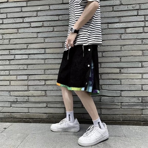 男春季潮流时尚休闲短裤高腰排扣短裤D0013P28图片