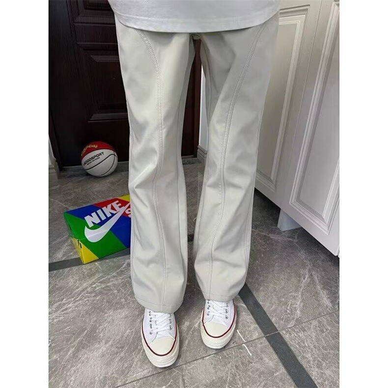 冰丝微喇直筒裤子男款夏季斜切速干冲锋裤软壳防水显腿长休闲长裤,男装工装外套,星座1008