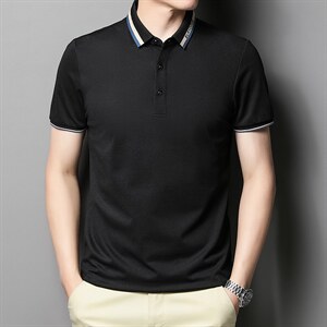 短袖T恤男纯色POLO衫夏季新款男士休闲潮流半袖体恤衫 P62图片
