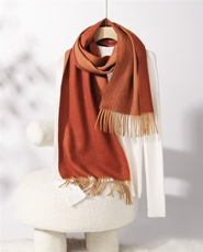 2025年秋季时尚百搭通勤简约休闲羊绒围巾，围巾，清联羊绒