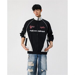 2026无影墙美式印花潮牌立领机车大码M-5XL夹克男JK77979P68控108，男装夹克，星座227-7