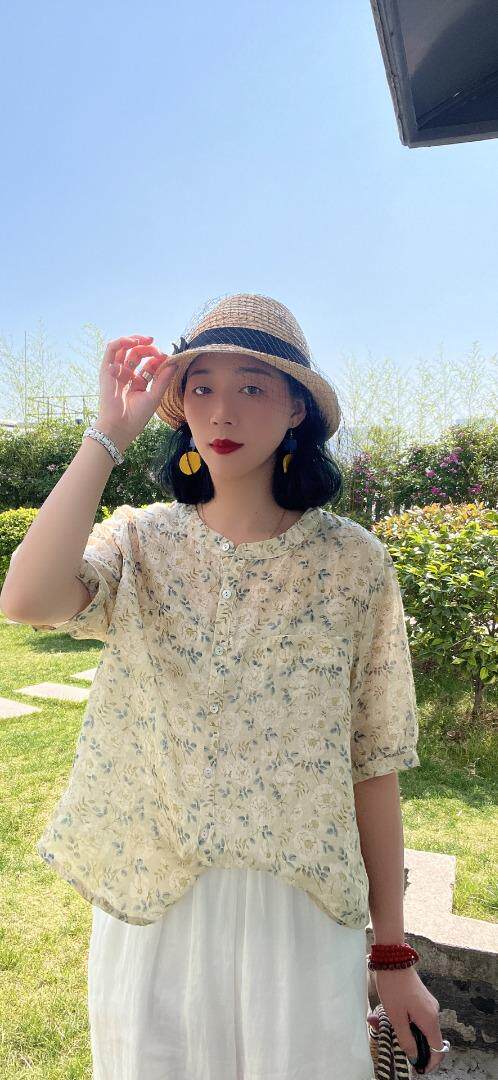 纯苎连衣裙小衫裤子裙子衬衣 时尚风 风淑女风休闲风，女装连衣裙，川哲