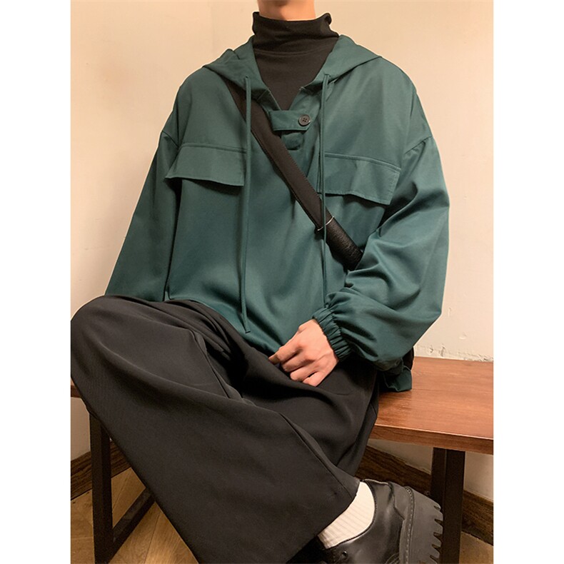 现货DSA059-7839-P45控68秋季连帽休闲宽松高品质百搭卫衣上衣,男装卫衣,电商A059