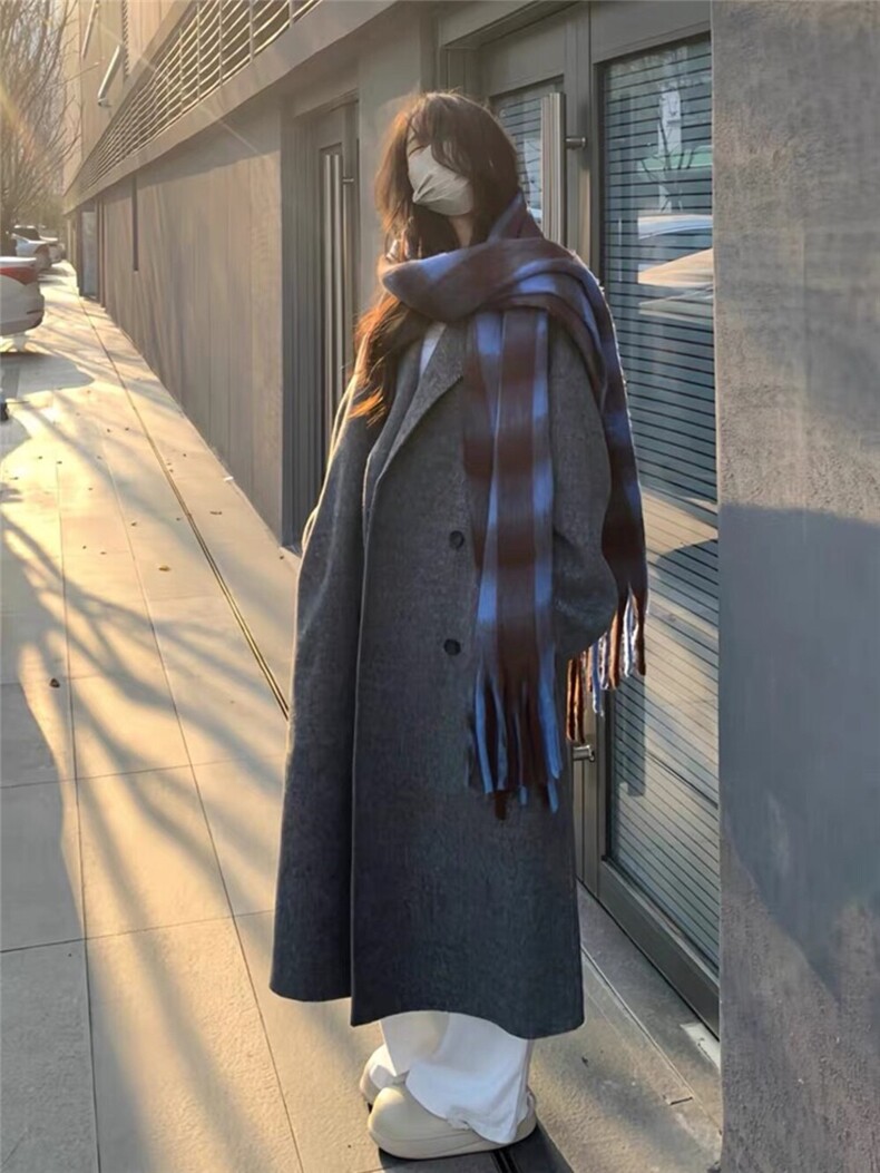 原价324.99!冬上新！【依嘟】小个子韩版宽松秋冬新款高，女装双面呢大衣，依嘟服饰