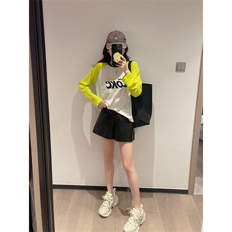 字母套头针织衫毛衣女2022秋季新款休闲百搭慵懒风插肩袖上衣打底,针织衫/毛衣,辉之琳