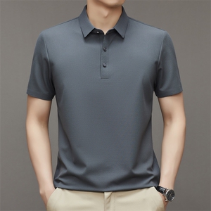夏季新款男士翻领短袖t恤中年有领男上衣服休闲POLO衫HM23133-P67图片