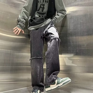 美式牛仔裤男春秋新款休闲直筒裤G6013P40图片