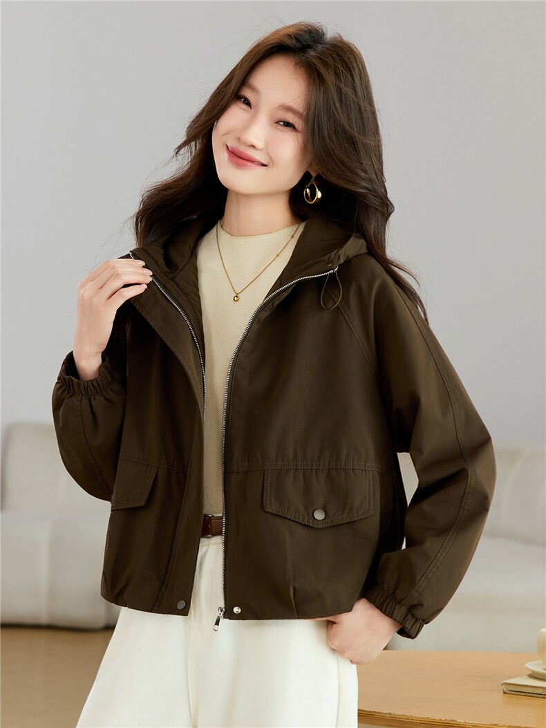 现货2025新款加棉加厚女士休闲保暖连帽棉衣棉服,女装棉衣/棉服,木子恋