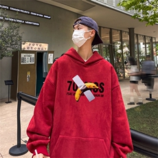 特P43控78秋季360G麂皮绒印花宽松休闲连帽卫衣JWY3268，男装卫衣，电商B370