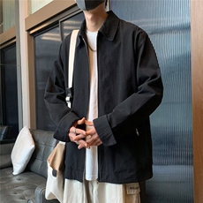 2023春秋新款休闲外套男宽松短款拉链翻领夹克薄款C307P53，男装夹克，星座1116-2
