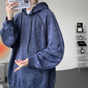 WY10141-特批48 控88 高品质扎染面料连帽设计感大码男潮流卫衣图片