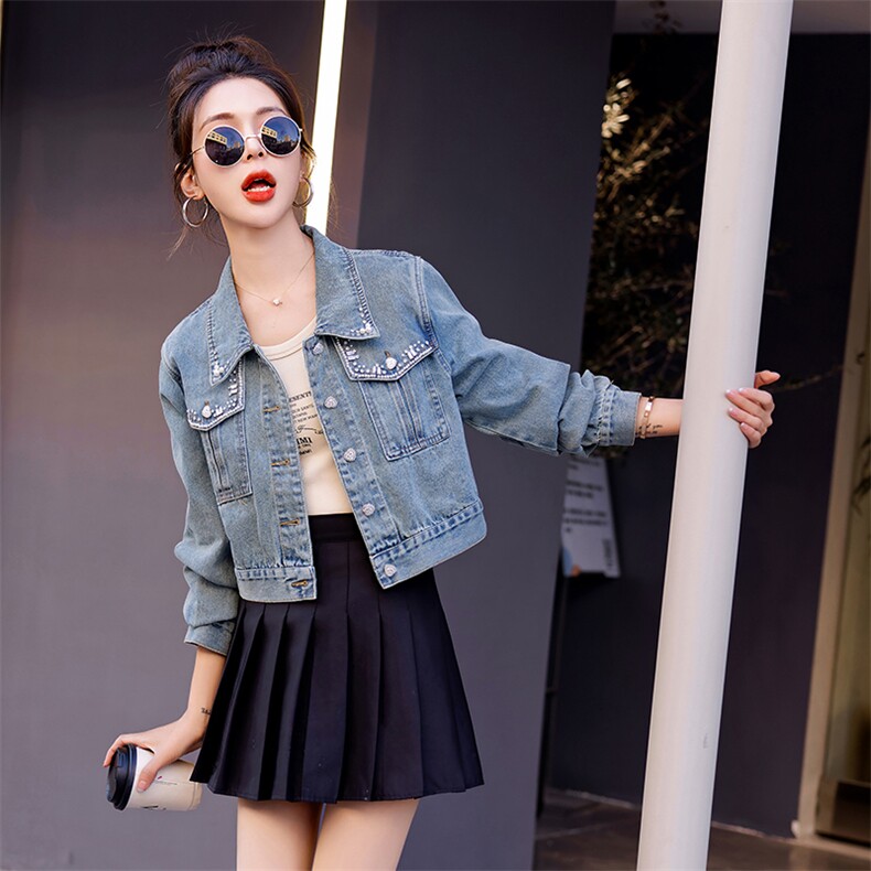 2024年春季新款时尚潮流牛仔外套，女装牛仔外套，依曼迪