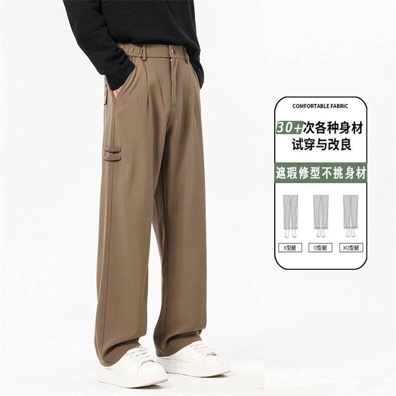 百搭直筒阔腿休闲裤2026新款春季高端宽松潮流运动裤K6635-P50图片