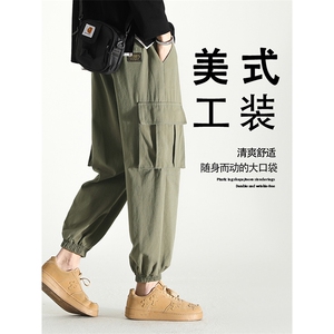 夏季休闲裤工装束脚宽松2023新款运动长裤子潮流  1279-特批40图片