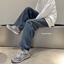 牛仔裤男宽松直筒潮牌拖地老爹裤韩版百搭夏季阔腿休闲裤N74-P40，男装牛仔裤，星座1008-1