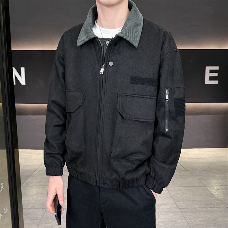 春款现货复古休闲工装夹克男士翻领宽松外套JK02656-P78,男装夹克,星座308B-2