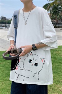 DX17116-P20纯棉短袖t恤男大码半袖打底衫宽松体恤衫港风,男装T恤,电商A040