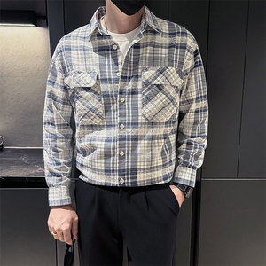 新款社会小伙秋冬男加厚寸衫型夹克男店主棉外套JK827-P68 控98图片