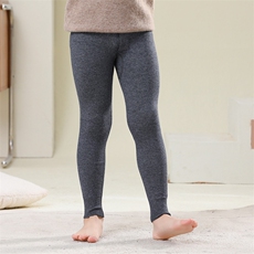 秋冬季半毛保暖贴身平面中厚款童裤打底裤男女，童装裤子，群鹿羊绒