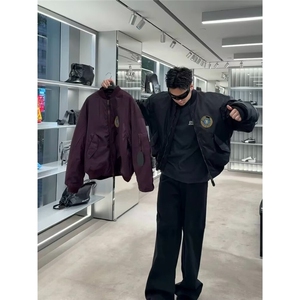 时尚拉链夹棉棉服宽松连帽夹克棉衣棒球服外套  网JHT285-P80图片