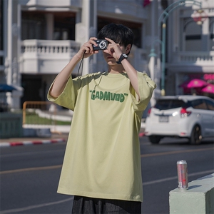 美式短袖男夏季2026新款潮牌印花半袖上衣T恤B225-T9218-P40-X55图片