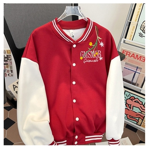 J9963-P70美式嘻哈高质量刺绣宽松潮牌棒球服夹克,时尚潮童交搭配图片