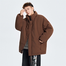 现货美式高街休闲夹克冬季立领纯色三防户外工装加厚棉服外套，男装夹克，电商A443