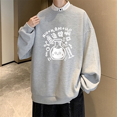 5XL华夫格卫衣男大码胖子圆领长袖t恤HW76421-P30，男装T恤，电商A040