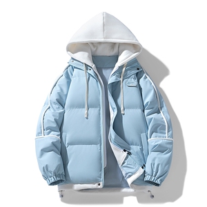 棉服男冬季港风宽松假两件连帽休闲学生棉服MD8888-P90(抖音勿上图片