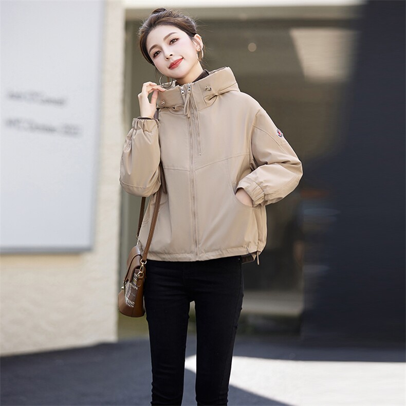 冬装加绒派克服棉衣女2025新款小个子短款宽松休闲棉衣厚外套,女装风衣,涵亦佰惠