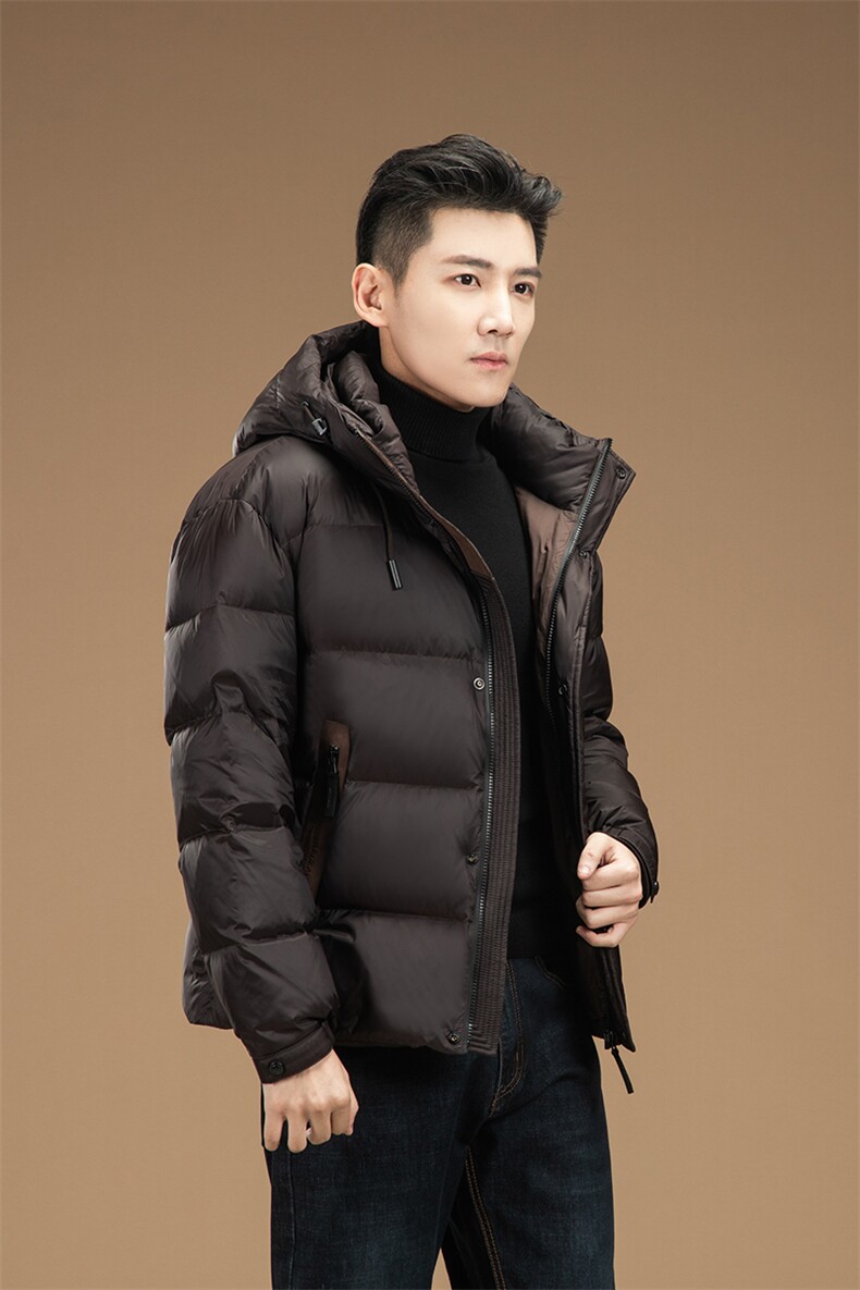 YR2410新品主推90绒帽款面包服三防面料爆火山岩蓄热羽绒服,男装羽绒服,钱塘207-1