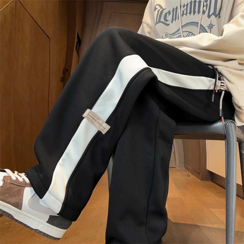 冬季加绒休闲裤男直筒裤拼色卫裤K7720-P50加绒P60控68加绒控78,男装休闲裤,星座209-2