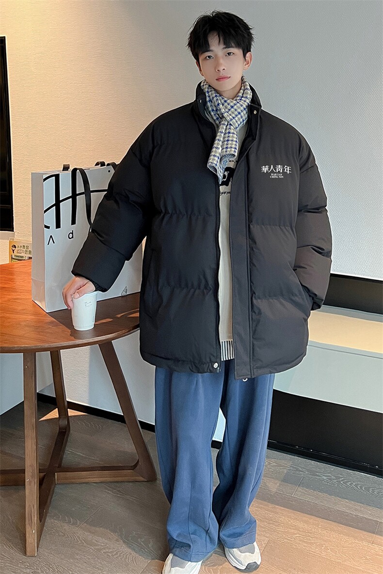 华人青年港风宽松抖音直播面包服羽绒棉男外套棉衣M1067特P75,男装棉衣,电商C408-1(原B339-1)
