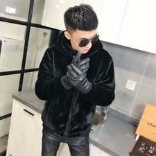 刺绣仿皮草加绒棉服社会小伙加厚男棉衣保暖外套C301B-PC03，男装棉衣，电商C301B