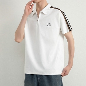 夏季短袖男刺绣翻领POLO衫T恤宽松休闲半袖上衣YD35331-P40图片
