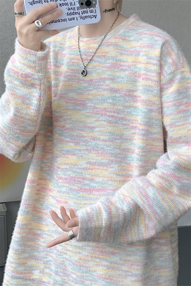 WY10156-特批40控78新款圆领简约套头宽松大码卫衣糯米衣服男,男装卫衣,电商A059