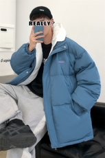 港风ins撞色拼接拼料厚款保暖连帽情侣棉服A071-Y281-P130，男装棉衣，电商A071