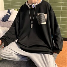 现货7XL-M港风卫衣男2023春季新款慵懒风胖子长袖加肥加大码控68，男装卫衣，钱塘717(原712)