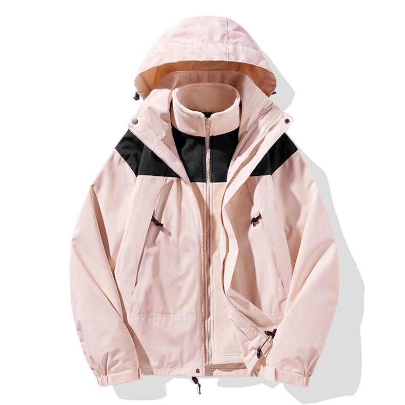 2025冬季新款保暖冲锋衣连帽外套男女款防风三合一户外服23658-70,男装夹克,星座1402-1