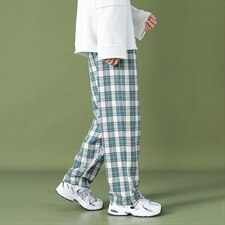 2021春夏港风格子裤子男中性风格子裤女直筒宽松DS-C407-6647-P40，男装休闲裤，电商C323-1