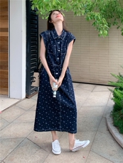 【大量现货】短袖牛仔连衣裙女2025夏季新款，女装连衣裙，慧尚2-185