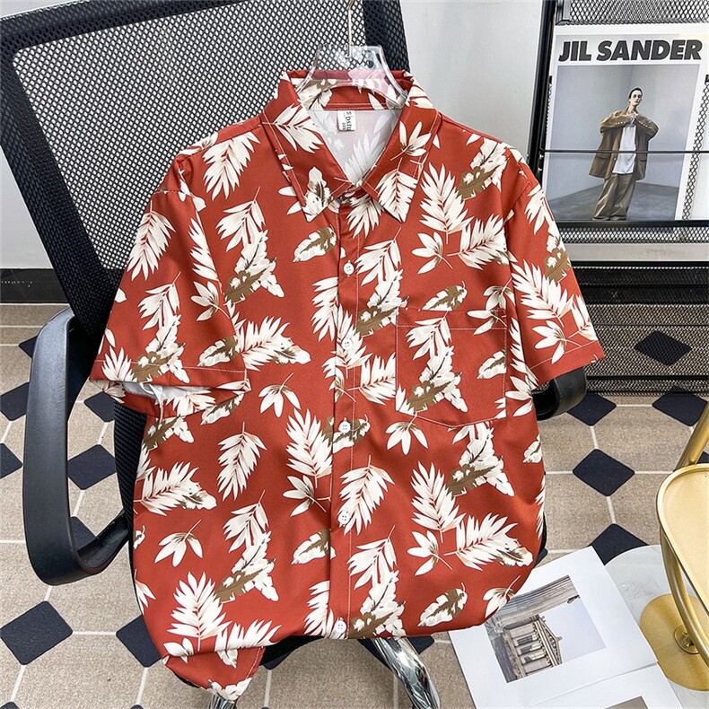 夏威夷衬衫男士短袖韩版潮印花百搭宽松2024夏季ins外套CY904-P30,男装衬衫,星座412-2