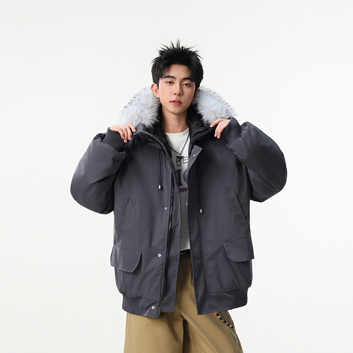 现货-美式复古派克服毛领棉服冬季保暖棉衣218-7-M133-P135-控188,男装棉衣,星座218-7