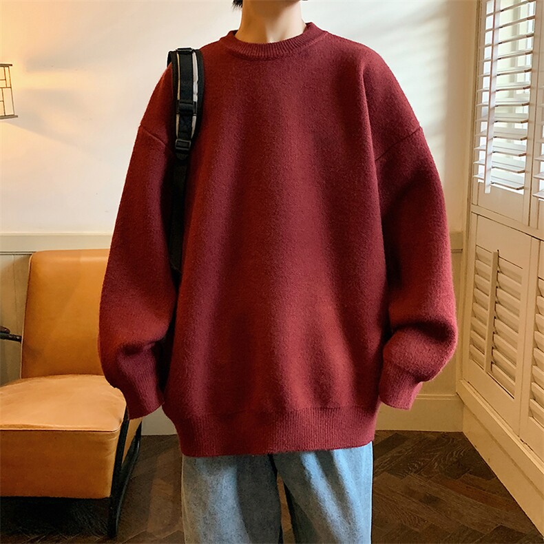 男士针织纯色圆领毛衣A367M808P40控68,男装针织衫/毛衣,电商A367
