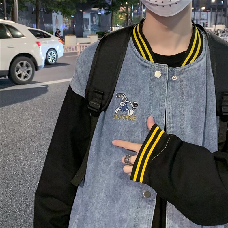 棒球服开衫卫衣男士2024新款宽松外套衣服男生少年线上JK6003/P40,女装短外套,星座506
