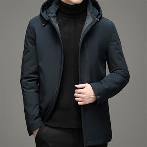 新款2023冬季脱卸帽羽绒服男装保暖休闲外套爸爸装YYYR1011-P235，男装羽绒服，电商B212（原钱塘6029）